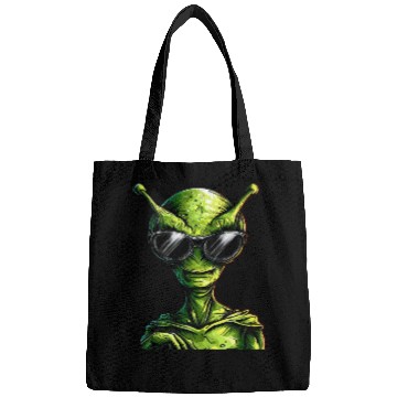 Discover Cool Green Alien - Extraterrestrial with Bags