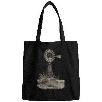 Discover American farmer windmill design Bags
