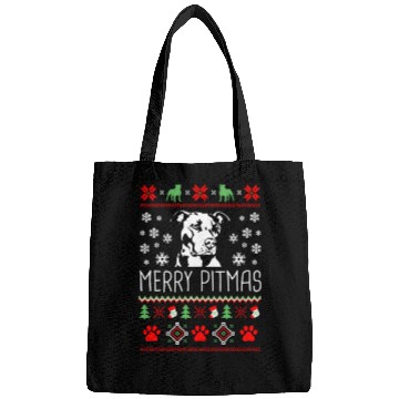 Discover Pitbull Merry Pitmas Ugly Bags