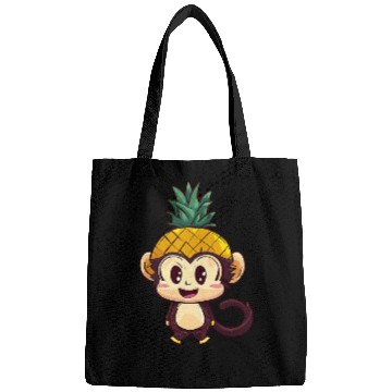 Discover Tropical monkey with pineapple helmet Bags