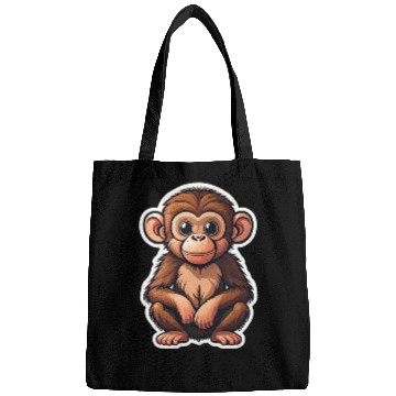 Discover cute cartoon cute monkey Bags