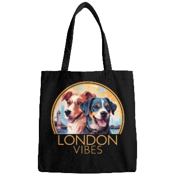 Discover London Vibes England Cute Dogs Dog Lovers Bags