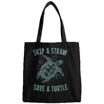 Discover Skip A Straw Save A Turtle Earth Day Bags