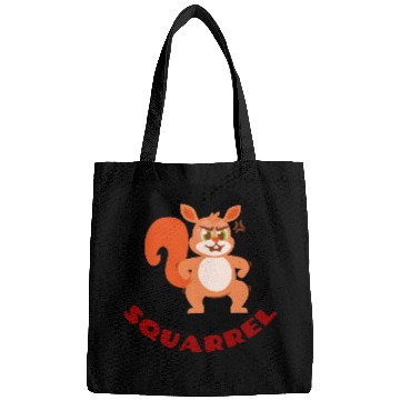 Discover Squarrel Squirrel Pun Bags