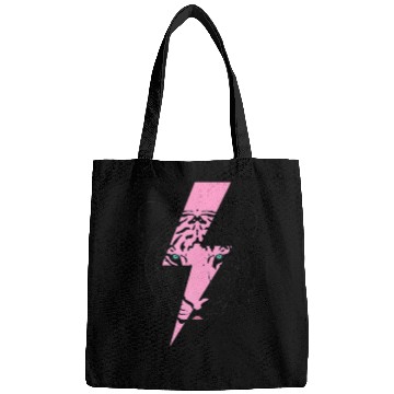 Discover tiger and hot pink lightning bolt premium Bags