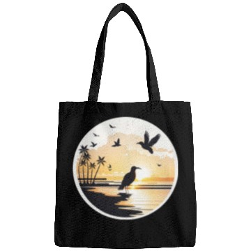 Discover the beach sunset birds Bags