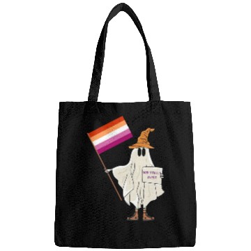 Discover Halloween Ghost With Lesbian Flag Bags