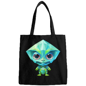 Discover Alien Extraterrestrial Green Polygon Bags