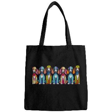 Discover Beagles - Colorful Artistic Design Bags