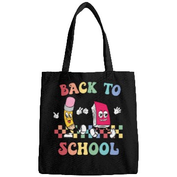 Discover Back To School, Cute, Retro, Vintage, Checkerboard Bags