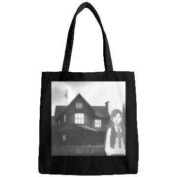 Discover Is a haunted house??? (Black and white version) Bags
