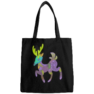 Discover Whimsical Purple Cactus Deer Alebrije Bags