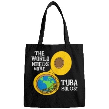 Discover Tuba Solos White Text Bags