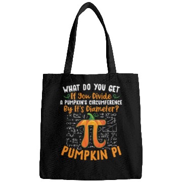 Discover Funny Pumpkin Pi Halloween Costume Math Teacher Bags