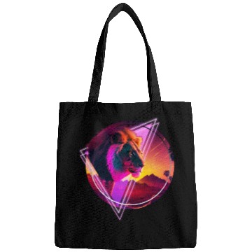 Discover Synthwave desert Lion Bags