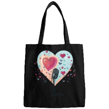 Discover Microphone, music, singer, artist, heart, gift Bags