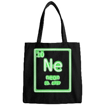 Discover Neon Element Green Periodic Table Chemistry Nerd Bags