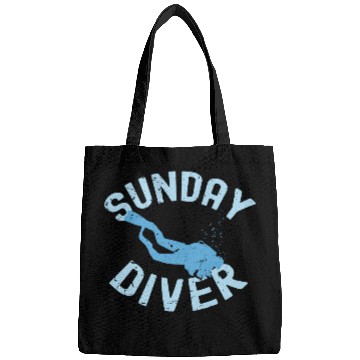 Discover Sunday Diver Funny Oceans Dive Bags