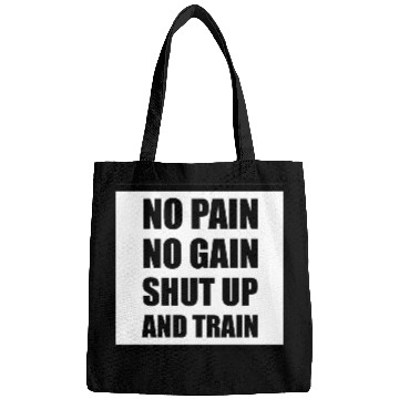 Discover Poster NO PAIN NO GAIN Square Bags