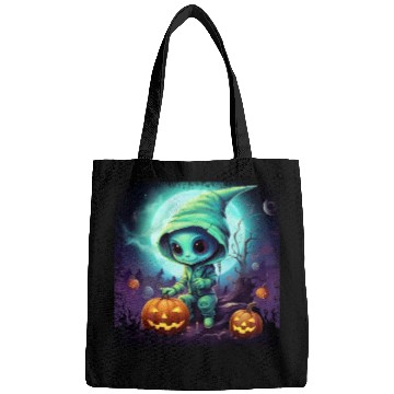 Discover Alien Halloween: Green Extraterrestrial with Bags
