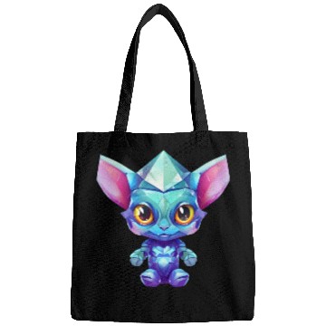 Discover Polygonal Alien Mythical Creature - Rainbow Colors Bags