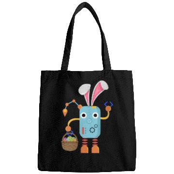 Discover Easter Bunny Robot Eggs Hunting Basket Rabbit Bags