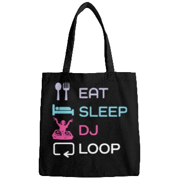 Discover Eat Sleep Dj Loop Repeat Funny Electronic Dance Bags