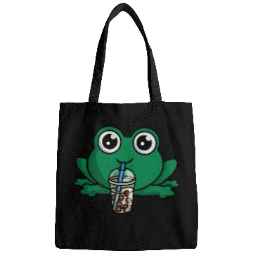 Discover Bubble Boba Tea Drink Frog Cute Anime Kawaii Toad Bags