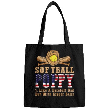 Discover Softball Poppy Like A Baseball Dad Us Flag Fathers Bags