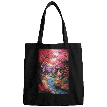 Discover Multi-color Zen Garden river - Japanese Bags