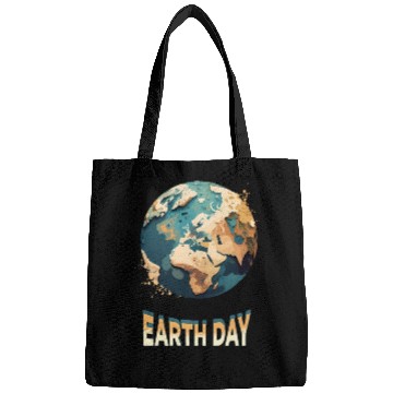 Discover Earth Day: unique illustration earth design Bags