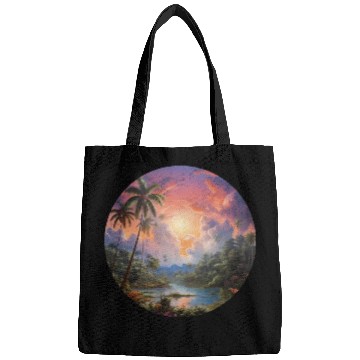 Discover Paradise Scene - Magic Realism Bags