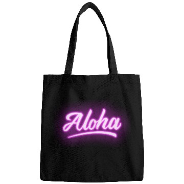 Discover Aloha Pink Neon Lettering Bags