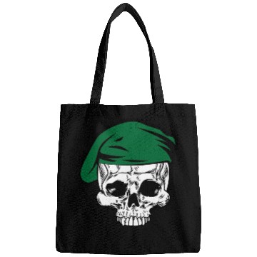 Discover Skeleton skull green beret Bags