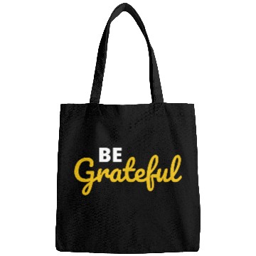 Discover Be Grateful Handwritten Quote Design Bags