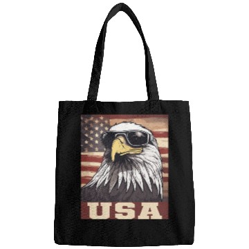Discover gift idea bald eagle american flag Bags