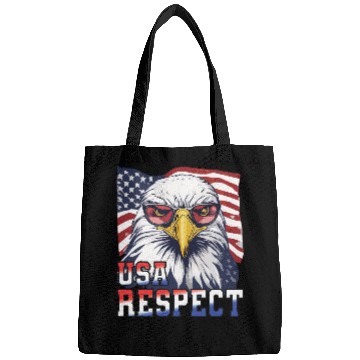 Discover gift idea bald eagle american flag Bags