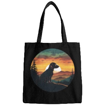 Discover Sunset Serenity: Vintage Dachshund Silhouett Bags