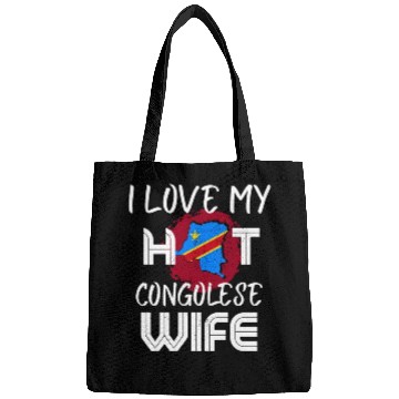 Discover Funny I Love My Hot Congolese Wife Husband Bags
