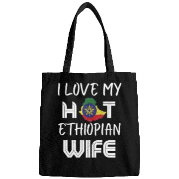 Discover Funny I Love My Hot Ethiopian Wife Husband Bags