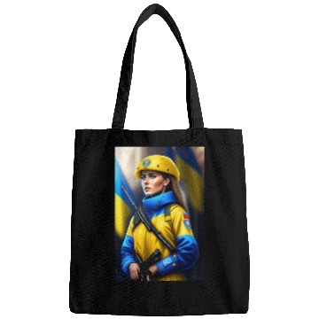 Discover ukraine soldier art Bags