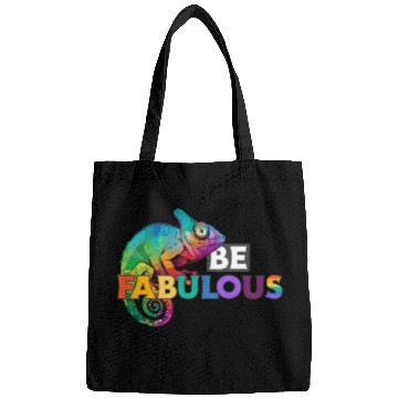 Discover Be fabulous! with rainbow colored chameleon Bags