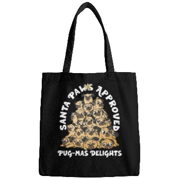 Discover Pug Christmas Pug Santa Pug ornament Pug tree Pug Bags