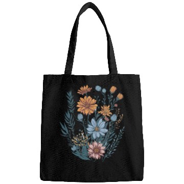 Discover Nature Aesthetic Wild Flower Botanical Bags