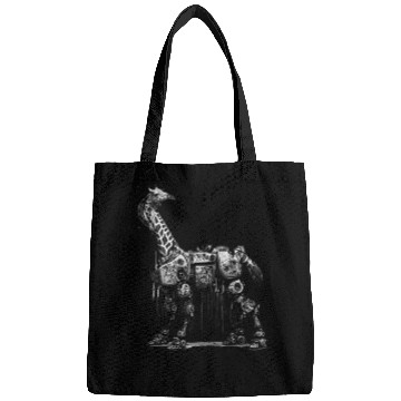 Discover Cool punky robot giraffe Bags