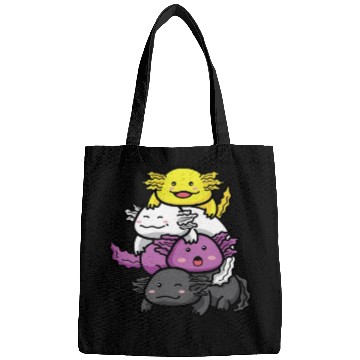 Discover Axolotl Nonbinary Flag Kawaii Bags
