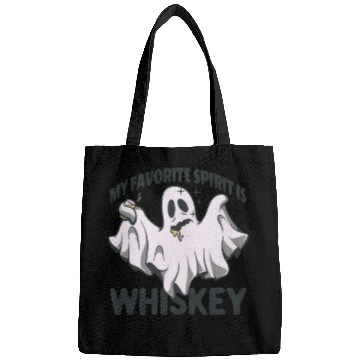 Discover My Favorite Spirit Is Whiskey Halloween Ghost Bags