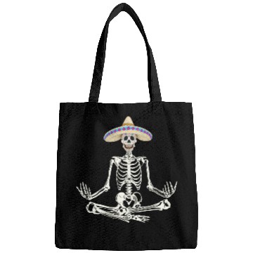 Discover Yoga Skeleton Wearing Sombrero Bags