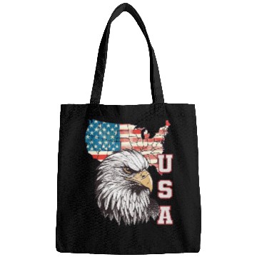 Discover gift idea bald eagle american flag Bags
