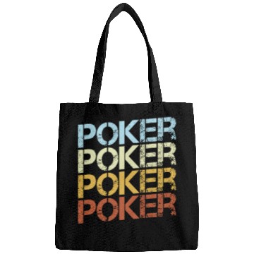 Discover Retro Poker Typography Bags
